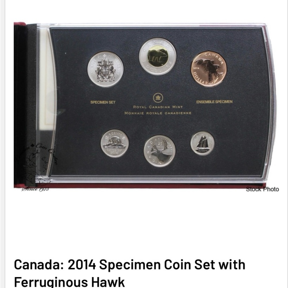 2014 Specimen set-Ferruginous Hawk Royal Canadian Mint
